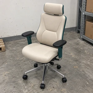 Office chair product input, three-quarter left